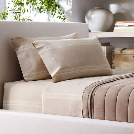 Ralph Lauren Bed Sheets - Ralph Lauren Corso Campania Stripe King Flat Sheet Natural Cream