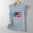 thumbnail image 5 of AnuirheiH American Flag Tank Tops for Women 4th of July Outfits Sleeveless Patriotic Shirts Women's Sleeveless Summer Sexy Casual Tops Regular Round-Neck Printing Sleeveless Vest Tops, 5 of 5