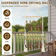 thumbnail image 3 of Double Tier Herb Drying Rack Handwoven Flower Hanging Drying Rack with 25 Tag and 32 FT Jute Twine for Herb Flower Sage Plant, 3 of 13
