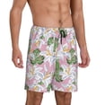 thumbnail image 2 of Sikiie Lilies Flowers Mens Pajama Shorts, Lightweight Lounge Pant with Pockets Soft Sleep Pj Shorts for Men3X-Large, 2 of 6