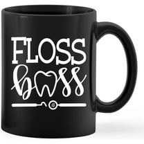 Dentist Gifts Mug Cup Ceramic, Dental Hygienist Gifts For Women, Dental Assistant Gifts, Dentist Gift, Floss Boss Coffee Mug Cup Tea Cup 11oz, Double Side Printed