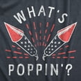 thumbnail image 2 of Mens Whats Poppin T Shirt Funny Fourth Of July Party Firecrackers Graphic Novelty Tee for Guys Graphic Tees, 2 of 9
