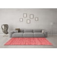 thumbnail image 3 of Ahgly Company Indoor Square Abstract Red Contemporary Area Rugs, 3' Square, 3 of 4