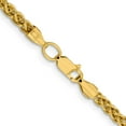 thumbnail image 3 of 14K Yellow Gold Spiga Wheat Chain Necklace 20 inch 3.45 mm Semi-Solid with Lobster Clasp, 3 of 4