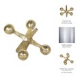 thumbnail image 6 of Decorative Metal Jack Sculpture for Home Décor - Modern Figurine for Bathroom, Office, and Living Room Décor - Abstract Accent for Entryway, Shelf Display, and Coffee Table - 5", Gold & Metallic, 6 of 13