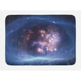 thumbnail image 1 of Outer Space Bath Mat, Outer Space Nebula Gas Cloud and Star Clusters Universe Cosmos Astronomy Art, Non-Slip Plush Mat Bathroom Kitchen Laundry Room Decor, 29.5 X 17.5 Inches, Navy Purple, Ambesonne, 1 of 2