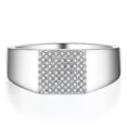 thumbnail image 4 of Luxury Men's AAA Micro Inlay CZ Hollow Band Fashion Wedding Party Ring Size 8-12, 4 of 7