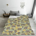 thumbnail image 5 of Salouo African bush elephant Print Bed Blankets, Flannel Blanket Comfortable Air Conditioning Blanket Lightweight Blanket for Sofa Bed Travel & Couch-60"x50", 5 of 7