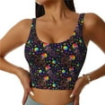 thumbnail image 3 of Goofa Rainbow Jellyfishes Printed Sports Bras for Women, High Impact Running Bra Workout Crop Tank Tops Longline Sports Bra Push up-X-Large, 3 of 9