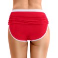 thumbnail image 6 of DHFJKG High Waisted Swimsuit Bottoms Women Color Block High Cut Swim Briefs Tummy Control Bikini Bottom Trendy Beachwear, 6 of 9