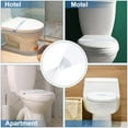 thumbnail image 6 of 3000 Pcs Sanitized Toilet Seat Strip Paper 16-1/2" Wide x 1-1/2" Toilet Seat Bands Stickers Strips Hotel Essentials Sanitized Blue and White Strips for Hotels Motels Hospitals, 6 of 6