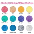 thumbnail image 4 of Marcadores con Brillantina Ohuhu 12 Colores Base Agua Punta 3 mm, 4 of 9