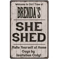 thumbnail image 1 of BRENDA'S She Shed Sign Lady Cave Sign Gift 16 x 24 Matte Finish Metal 116240082034, 1 of 1