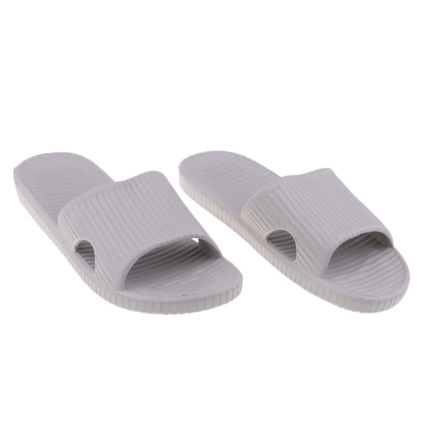 Zapatillas de casa a rayas sólidas para el hogar, antideslizantes, sandalias de baño informales para mujeres y hombres Mujeres EUR 42 US 8.5 Macarena zapatillas de la casa mujeres