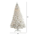 thumbnail image 3 of Nearly Natural Warm White Prelit LED White Decorated Fir Christmas Tree, with 2200 Bendable Branches 10', 3 of 11