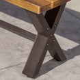 thumbnail image 3 of Sandy Outdoor Acacia Wood Dining Bench, Teak Finish, 3 of 7