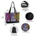 thumbnail image 2 of FORMRS Canvas Laptop Tote Bag for Women with 15.6" Computer Compartments Shoulder Handbag, Green Wavy Plaid, 2 of 7