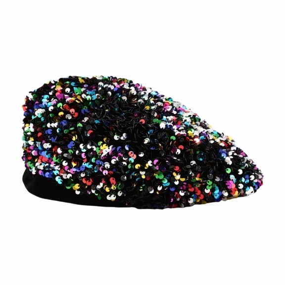 Trendy Sequins Beret Hat Elegant French Beret Winter Autumn Hat For Women