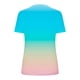 thumbnail image 3 of Mujeres Tops Casual V-Cuello Impreso Oversized Mangas Cortas Camiseta Top, Poliéster Verano Primavera, 3 of 5