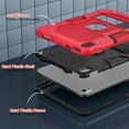 thumbnail image 2 of Decase for Apple iPad 10th Generation 10.9" 2022 Shockproof Absorption High Impact Resistant Hybrid Protective Tablet Cases Cover with Kickstand for 10.9 Inch 2022, Red/black, 2 of 8