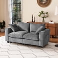thumbnail image 5 of WestinTrends Augusta 70" Modular Chenille Loveseat Sofa With USB/Type-C Ports and Side Pockets, Gray, 5 of 16