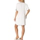 thumbnail image 3 of Camisón de satén de manga corta para mujer Inspire Chic, pijama de botones, vestido de noche L blanco, 3 of 6