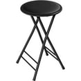 thumbnail image 1 of TG 82-0827 Tabouret Pliant Rembourré de 24 Pouces, Noir, 1 of 2