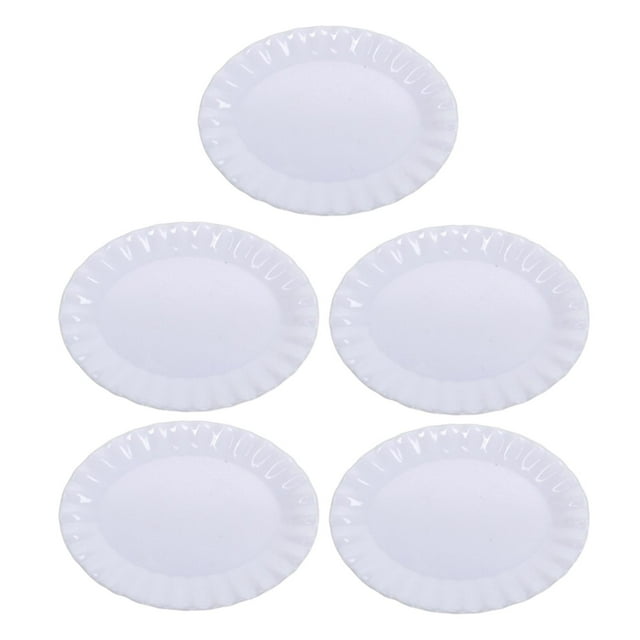 5 uds 1:12 casa de muñecas bandeja en miniatura Mini platos de comida Sunnimix 45 cm x 6 cm