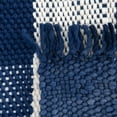 thumbnail image 4 of Unique Loom Eco Plaid Indoor Outdoor Washable Collection Area Rug - Balmoral (2' 7" x 10' Runner Navy Blue/Ivory), 4 of 11