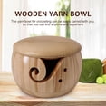 thumbnail image 3 of Wooden Yarn Bowl - Handmade Yarn Storage Bowl with Removable Lid - Wooden Weaving Thread Bowl with Carved Holes and Drills Holes - Portable Round Wool Holder for Knitting Crochet Accessories, 3 of 4