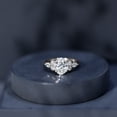 thumbnail image 6 of Rosec Jewels Certified Lab Grown Diamond Oval Engagement Ring 2 Carat - EF-VS Quality - Diamond Ring with Side Stones, 925 Sterling Silver, US 4.00, 6 of 8