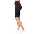 thumbnail image 3 of Juniors Wide Band High Waist Active Workout Biker Running Shorts Leggings, 3 of 5