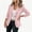 Pink, variant on Women's Solid Lapel Blazer Jacket, Long Sleeve Button Front Suit Coat with Pockets, Casual Business Outerwear Pink XL(XL)