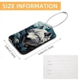 thumbnail image 5 of Wolf Luggage Tag, Travel Tags, Handbag Tag - Square PU Leather 2 Pack with Privacy Cover and Stainless Steel Ring - Suitable for Travel, Backpack, Handbag [Amazon Approved], 5 of 7