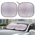 thumbnail image 1 of Auto Drive Universal Fit Two Pieces Windshield Twist Sun Shade, 28.5''* 31.5'', 1 of 8