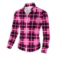 thumbnail image 5 of Sweatshirts for Men Mens Plaid Shirts Long Sleeve Casual Button Down Cotton Shirt with Pocket, 5 of 8