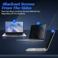 thumbnail image 2 of 14" Magnetic Laptop Privacy Screen Filter for 16:9 Widescreen Computer Monitor, Removable Anti Blue Light Privacy Shield, Anti-Glare  Protector, Reusable Privacy Film for Laptop, 2 of 8