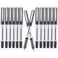 thumbnail image 1 of EYEYE 0.5mm Extra Fine Tip Pens Rollerball Black Pens Fine Point, Liquid Ink Roller Ball Pens Black Ink Rollering Ball Point pens, Black Free Ink Roller Pen, Ink 12 Pack Office Pens, 1 of 4