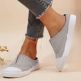 thumbnail image 2 of Comfortable Everyday Sneakers for Women Fashion & Function Canvas Shoes Women's Fabric Trainers Casual Walking Summer Boat Low Loafer On Flat Wide Feet Breathable Com, 2 of 9