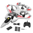 thumbnail image 3 of Avión RC Avión RC Avión Avión RC Giro 360 degree Regalo de Cumpleaños, Avión de Control Remoto, Blanco Gris 1 Batt, 3 of 9