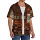 thumbnail image 2 of Fotbe Log Cabin Inside Camisa Estampada de Manga Corta para Hombre, Casual de Verano, Estilo Playero, Sin Arrugas-Large, 2 of 5