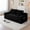 Black, variant on 73" 2-in-1 Convertible Sofa Bed, Memory Foam Corduroy Loveseat, No Assembly, Orange