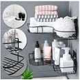 thumbnail image 2 of Wattne Bathtub & Shower Organizers with 2 Adhesives, Black, 2 of 8