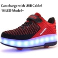 thumbnail image 2 of YAZI Kids Roller Shoes Boy Girl Sneakers with Wheels Become Sport Sneaker with Led for Christmas Birthday Children Show Gift, 2 of 15