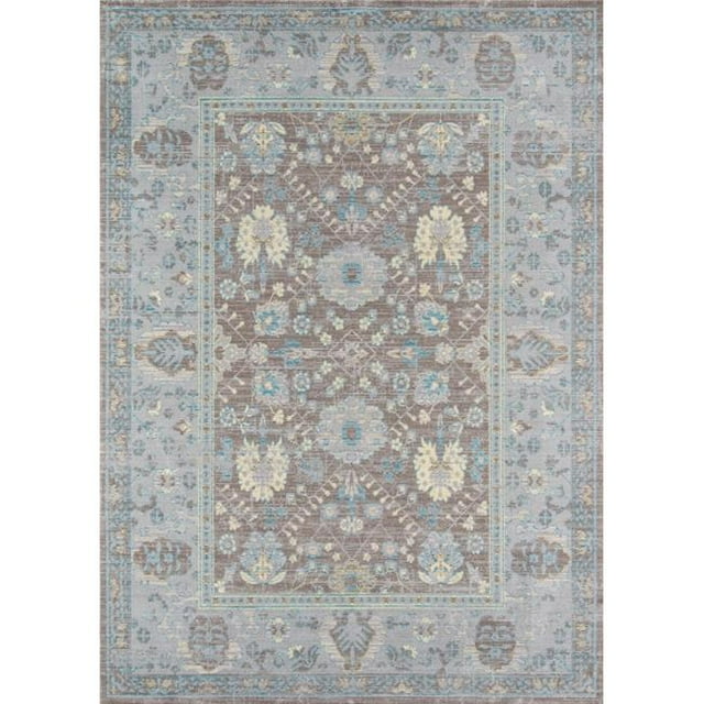 Momeni PETRAPE-04DGR4060 Petra Turkish Machine Made Area Rug, Dark Grey - 4 x 6 ft.