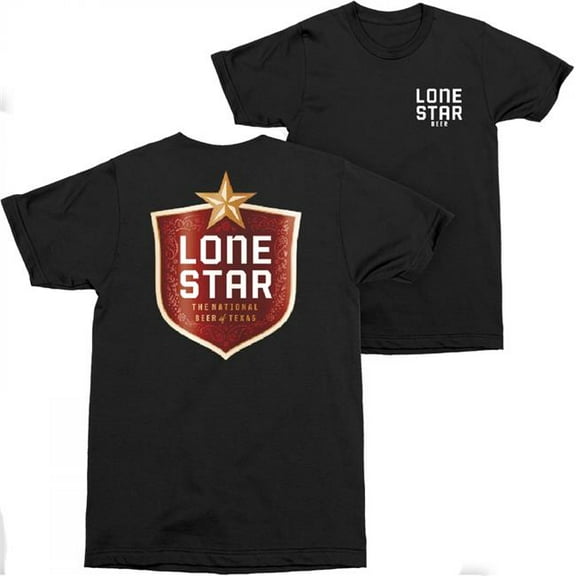 Lone Star Beer Decal Logo Front & Back Print T-Shirt - 2XL