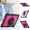 thumbnail image 4 of XYX For Samsung Galaxy Tab A8 Case 10.5 inch, 360 Rotating Shockproof Cover with Stand, Screen Protector, Shoulder Strap (2022, SM-X200/X205/X207), Rose PC, 4 of 7