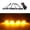 Blackened Shell Amber Light, variant on Rupoun LED Grille Light Kit Car Daytime Running Lights Automobile Modification Accessories 12V (7.87 in / 20 cm)