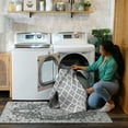 thumbnail image 6 of My Magic Carpet Machine Washable Moroccan Trellis Grey 5x7 Area Rug - Non-Slip Indoor Rugs for Living Room, Bedroom, 6 of 7