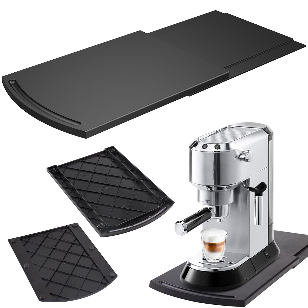 1pc Coffee Machine Mobile Base Trays Kitchen Sliding Tray Coffee Tray ABS  Mat For Stand Mixers 22x30.5x1.5cm - AliExpress